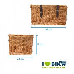 Wicker bike basket with lid Baule small natural bicycles for sale online